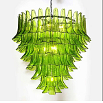 Люстра из семи ярусов зеленого стекла Independence варинант исполнения - 8 | Loft Concept в Краснодаре
