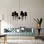 Дизайнерский журнальный столик с круглой столешницей на золотых ножках Risenbix варинант исполнения - 2 | Loft Concept в Краснодаре