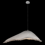 Подвесной светильник с асимметричным волнообразным абажуром и фактурной бахромой по краю Tactile Line варинант исполнения - 13 | Loft Concept в Краснодаре