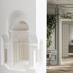 Встраиваемый в стену гипсовый светильник под покраску с арками и рельефными колоннами Antiquity Athena варинант исполнения - 10 | Loft Concept в Краснодаре