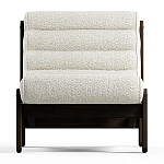 Кресло с деревянным каркасом и обивкой из белой ткани букле Medieval Furniture варинант исполнения - 3 | Loft Concept в Краснодаре