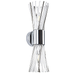 Бра с декором в виде хрустальных и металлических трубочек Nembus Glass Chrome Wall Lamp варинант исполнения - 1 | Loft Concept в Краснодаре