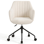 Вращающееся кресло с обивкой букле Boucle Office Chair варинант исполнения - 2 | Loft Concept в Краснодаре