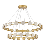 Люстра двухъярусная с круглыми светодиодными источниками света Maxine Light варинант исполнения - 7 | Loft Concept в Краснодаре