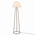 Торшер с конусовидным тканевым абажуром и фактурным каркасом Industrial Profile варинант исполнения - 1 | Loft Concept в Краснодаре