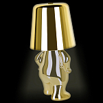 Настольная лампа фигурная золотого цвета с гладким абажуром Высота 19 см Sophia варинант исполнения - 7 | Loft Concept в Краснодаре