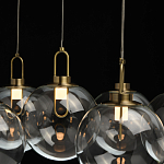 Люстра с 7-ю плафонами из прозрачного стекла в форме шара Orb Cascade  варинант исполнения - 7 | Loft Concept в Краснодаре