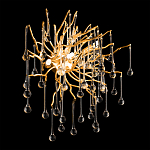 Бра с лучеобразным основанием и подвесками из прозрачного стекла в виде длинных капель Droplet Chandelier варинант исполнения - 4 | Loft Concept в Краснодаре