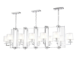 Люстра прямоугольной формы с 12-ю цилиндрическими плафонами из стекла Laurent варинант исполнения - 4 | Loft Concept в Краснодаре