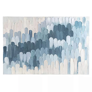 Панно декоративное с ручной росписью Blue Strokes