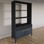 Стеллаж Primo с ящиками Черный дуб  варинант исполнения - 2 | Loft Concept в Краснодаре