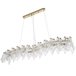 Линейная люстра с декором из текстурированного стекла Textured Glass Linear Chandelier 8 варинант исполнения - 1 | Loft Concept в Краснодаре
