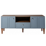 ТВ-тумба серая из массива бука с 2-мя дверками и ящиком Wenge Light варинант исполнения - 2 | Loft Concept в Краснодаре