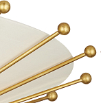 Потолочный светильник в форме конуса с каркасом золотого цвета и тканевым абажуром Inspiration in Light варинант исполнения - 1 | Loft Concept в Краснодаре