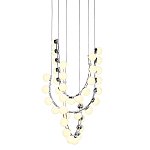 Люстра подвесная светодиодная с круглыми плафонами белого цвета PEARLS Suspension 39  варинант исполнения - 1 | Loft Concept в Краснодаре