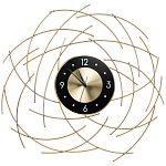 Часы настенные из металла с чёрным циферблатом Current Time варинант исполнения - 1 | Loft Concept в Краснодаре