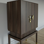 Кабинетный шкаф Elsa Dreams Walnut с 2-мя ящиками варинант исполнения - 5 | Loft Concept в Краснодаре