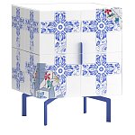 Тумба на синих ножках Short Re Rblue варинант исполнения - 1 | Loft Concept в Краснодаре