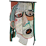 Арт-Объект плетеный из нитей большой портрет Joana Schneider  варинант исполнения - 3 | Loft Concept в Краснодаре