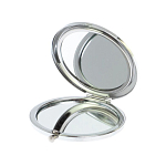 Зеркало карманное складное круглое из натурального камня Малахит с Хризоколлой в подарочной упаковке Silver Stone Mirrors варинант исполнения - 3 | Loft Concept в Краснодаре