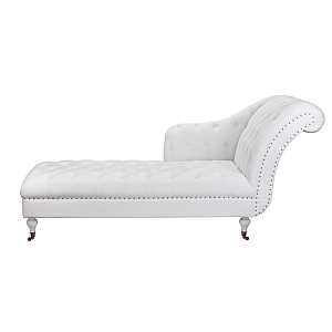 Кушетка белая с мягкой обивкой из велюра Michael Couch
