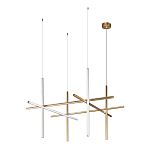 Люстра с 6-ю цилиндрическими плафонами на тонких тросах Trumpet tube варинант исполнения - 2 | Loft Concept в Краснодаре