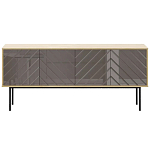 Длинная тумба с зеркальным декором Serena варинант исполнения - 7 | Loft Concept в Краснодаре