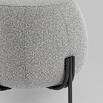 Пуф в ткани букле серого цвета Pikelet варинант исполнения - 3 | Loft Concept в Краснодаре