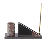 Настольный письменный набор из яшмы с часами Manager Organizer варинант исполнения - 3 | Loft Concept в Краснодаре