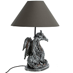 Настольная лампа с абажуром Дракон Silver Dragon варинант исполнения - 3 | Loft Concept в Краснодаре