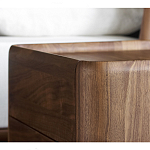 Прикроватный деревянный столик с 2-мя ящиками Moon Walnut Furniture варинант исполнения - 8 | Loft Concept в Краснодаре