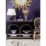 Чаша из прозрачного стекла с бронзовым ободком и фигурками бабочек Eden Garden варинант исполнения - 3 | Loft Concept в Краснодаре