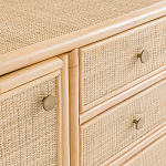 Длинный комод из ротанга с дверцами и ящиками Simone Rattan Chest of Drawers варинант исполнения - 5 | Loft Concept в Краснодаре