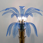 Торшер Glass Decorated Palm Floor Lamp Blue Листья Пальмы  варинант исполнения - 1 | Loft Concept в Краснодаре