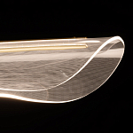 Люстра линейная с прозрачным волнообразным плафоном Wave Line варинант исполнения - 5 | Loft Concept в Краснодаре