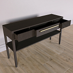 Дизайнерская Консоль с полкой и ящиком Primo Темный орех варинант исполнения - 6 | Loft Concept в Краснодаре