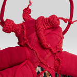 Настенный ковер разноцветный из одежды Heart варинант исполнения - 3 | Loft Concept в Краснодаре