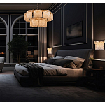 Люстра двухъярусная с текстурными овальными абажурами Splendor Palace Style варинант исполнения - 5 | Loft Concept в Краснодаре