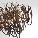 Люстра подвесная с объемной композицией из скрученных лент и металлических цепочек Atlantis Chain варинант исполнения - 3 | Loft Concept в Краснодаре