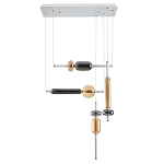 Люстра подвесная из металла и стекла Harmony of Strict Lines варинант исполнения - 1 | Loft Concept в Краснодаре