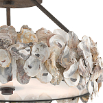 Потолочный светильник круглый с абажуром из устричных раковин Sea Ravens варинант исполнения - 1 | Loft Concept в Краснодаре