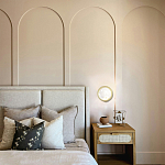 Светодиодное бра круглой формы с металлической рамой золотого цвета Marble Glow варинант исполнения - 2 | Loft Concept в Краснодаре