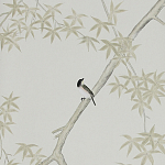 Обои ручная роспись Summer Night Blossom Colourway SC-122 on Bleached white dyed silk варинант исполнения - 1 | Loft Concept в Краснодаре