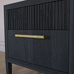 Прикроватная Тумбочка Primo с двумя ящиками Черный дуб варинант исполнения - 3 | Loft Concept в Краснодаре