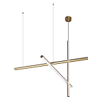 Люстра с 3-мя  пересекающимися цилиндрическими плафонами на тонких тросах Trumpet tube варинант исполнения - 4 | Loft Concept в Краснодаре