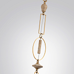 Подвесной светильник с прямоугольными и овальными элементами и акцентом из натурального камня Tectona  варинант исполнения - 6 | Loft Concept в Краснодаре