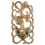Маска деревянная резная расписная Tropical Paradise варинант исполнения - 4 | Loft Concept в Краснодаре