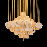 Люстра с фигурными подвесками из натурального камня Glowing Spheres варинант исполнения - 2 | Loft Concept в Краснодаре