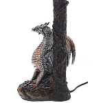 Настольная лампа с абажуром Дракон Silver Red Dragon Коричневый абажур варинант исполнения - 4 | Loft Concept в Краснодаре