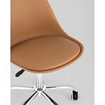 Офисный стул на металлическом основании EGGERY Brown пластик варинант исполнения - 2 | Loft Concept в Краснодаре